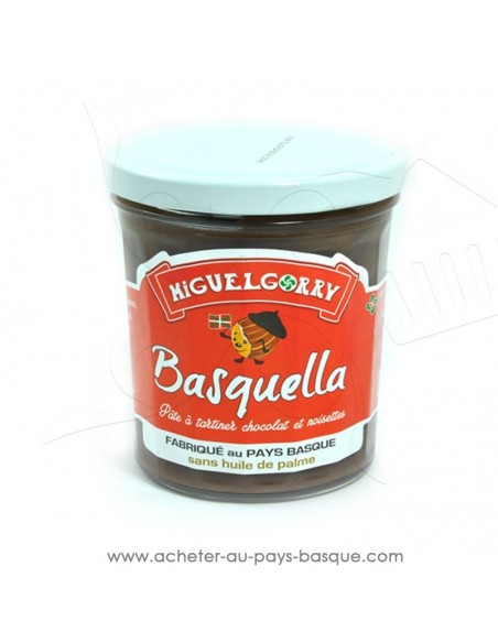 Basquella pâte à tartiner chocolat praline - producteur Basque - conserve produit epicerie sucré