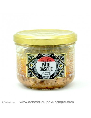 Pâté basque au piment d'Espelette - les délices d'aita itxassou - epicerie fine - plat cuisiné conserve basque