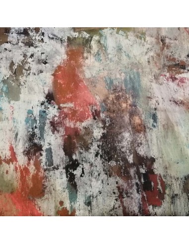 Satin de Coton léger effet peinture oxydation métal rouille gris vert -Tissu habillement haute qualité vente en ligne