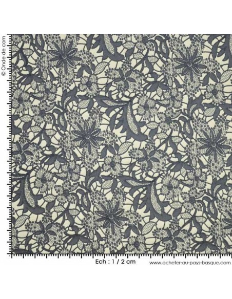 Effet guipure foncé - Tissus Habillement Docks Biarritz en vente
