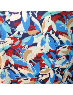 Viscose fleur lys Gai Mattiolo Italie -  tissus habillement viscose italienne haute couture au mètre- vetement sur mesure