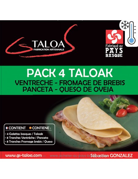 Pack Talo Taloak mixte : ventrèche - fromage de brebis GS TALOA Ascain en vente par Sebastien Gonzalez