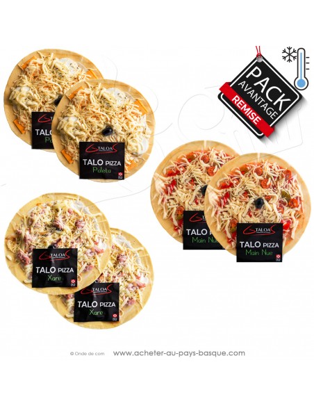 Découvrez dans ce Pack économique la gamme Talo-Pizza de GS TALOA : de la Convivialité au bout des doigts, idéal à partager !