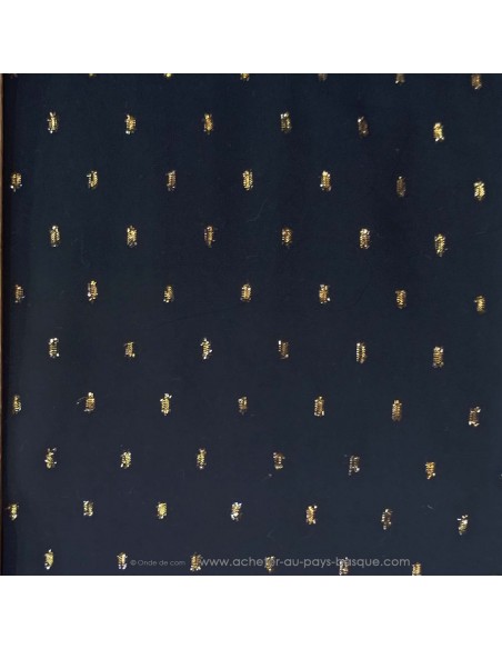 Tissu viscose unie noire et lurex doré - drapé top jupe fluide - Tissus Habillement au mètre