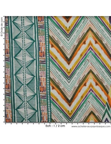 Impression Ethnique - Tissu Habillement  - Tissus Habillement des Docks - Biarritz