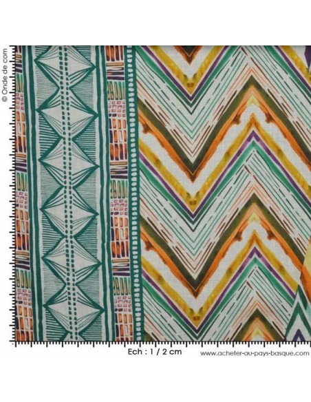 Impression Ethnique - Tissu Habillement  - Tissus Habillement des Docks - Biarritz