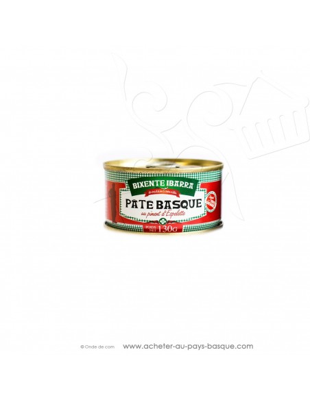 Pâté basque au piment d'Espelette 130g - conserves Bixente Ibarra - épicerie du pays basque