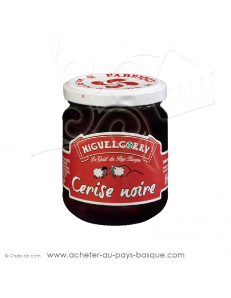 Confiture Artisanale de cerises noires - 230g - Miguelgorry - epicerie fine pays basque