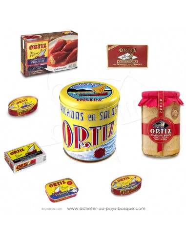 Coffret Cadeau : belle boite pour un grand bocal de thon et conserves ORTIZ