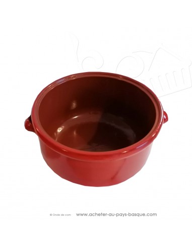 zoom Cocotte céramique 4L Rouge en Terre cuite - vaisselle pour plat mijoté - poterie en terre réfractaire