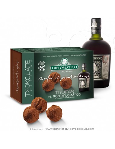 chocolat Basque truffe noire au Rhum Diplomatico - Rafa Gorrotxategi maitre chocolatier - vente en ligne confiserie espagnole