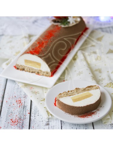 bûche de noel vanille Basque - en livraison - glacier biarritz