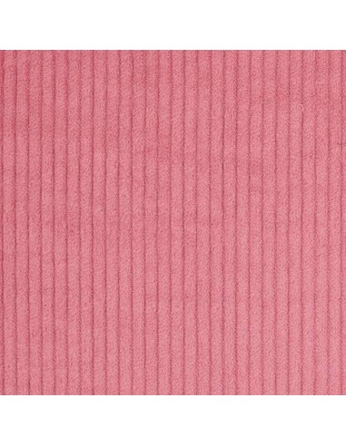 Tissu rose velours côtelé grosses cotes 140 cm - Tissus Ameublement au mètre pour chaise rideaux canapé fauteuil biarritz