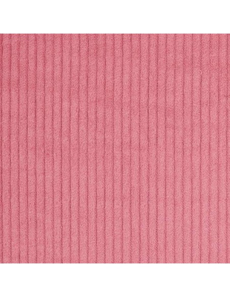 Tissu rose velours côtelé grosses cotes 140 cm - Tissus Ameublement au mètre pour chaise rideaux canapé fauteuil biarritz