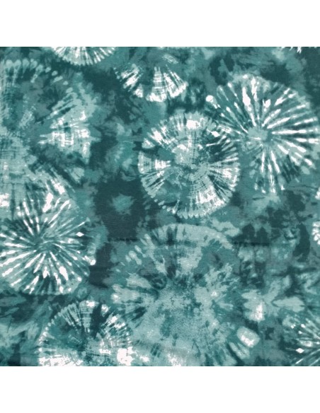 tissu Jersey viscose tie and dye vert - Tissus Habillement au mètre Docks  Biarritz