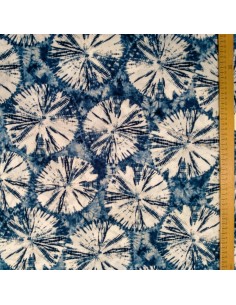 Tissu Crêpe de Viscose tie and dye bleu - tissus habillement au mètre - couture robe jupe top pantalon 2