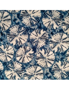 Tissu Crêpe de Viscose tie and dye bleu - tissus habillement au mètre - couture robe jupe top pantalon