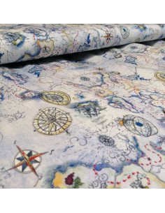 tissu Jersey viscose marin steampunk - Tissus Habillement au mètre Docks  Biarritz 2