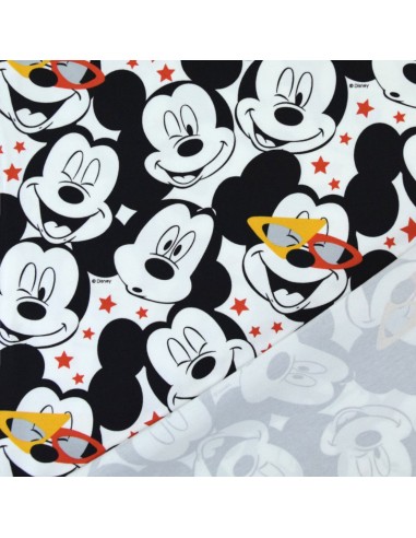 Tissu Disney enfant Jersey coton blanc étoiles...