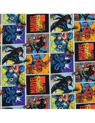 Tissu Disney enfant Jersey coton Avengers personnages Marvel Sipderman Thor - Tissus habillement au mètre vente en ligne