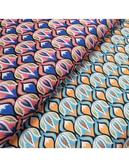 Crêpe ogivale tissu polyester 2 coloris - tissus habillement au mètre - vetement couturiere - Dock Biarritz