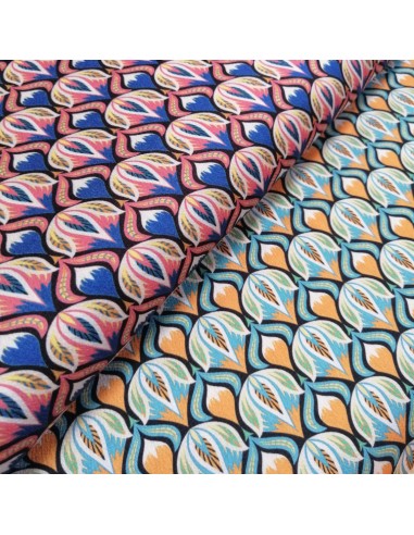 Crêpe ogivale tissu polyester deux coloris - tissus habillement au mètre - vetement couturiere - Dock Biarritz