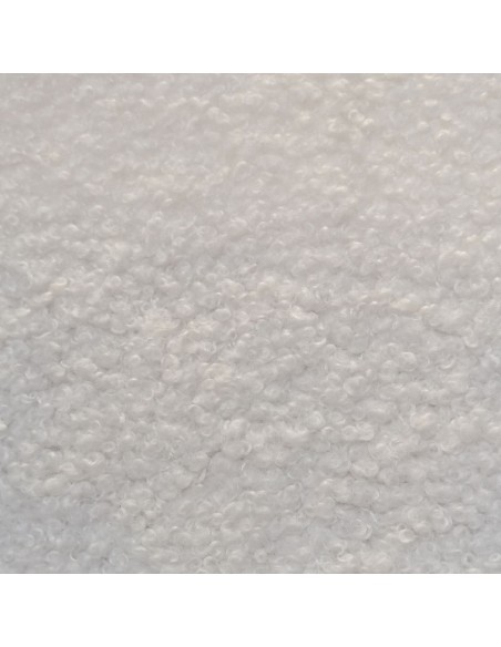 Tissu Jacquard ameublement bouclette blanc effet laine mouton - tissus siège au mètre coussin rideaux sur mesure réfection