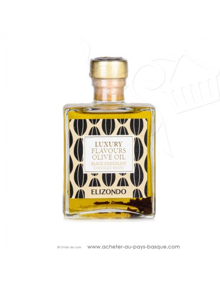 Huile olive espagnole picual extra vierge Elizondo premium flacon verre luxe 200ml chocolat noir