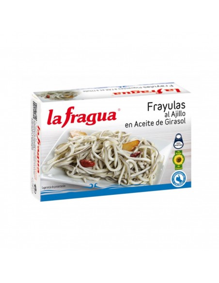 Frayulas picante à l'ail 112gr fausse Pibale civelle anguille - Produit Espagnol marque la fragua - épicerie espagnole