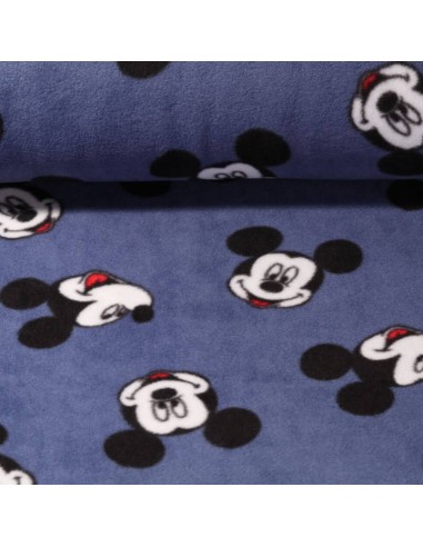 Tissu hiver polaire enfant motif portrait Mickey - Tissus habillement au mètre vente en ligne - vetement couturiere