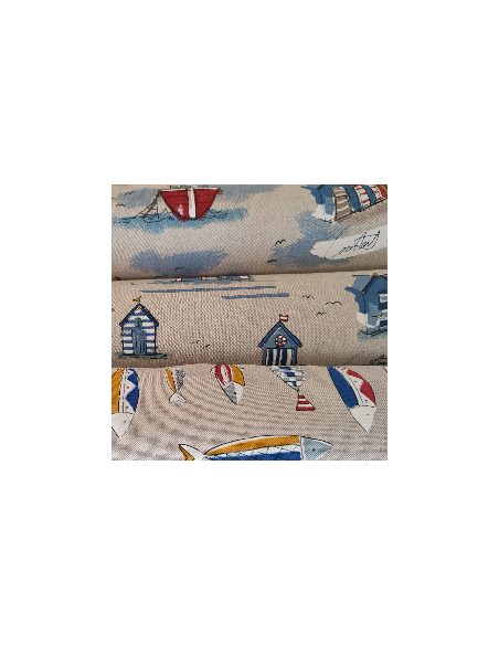 modeles Toile polycoton thème marin bateau de pêche plage