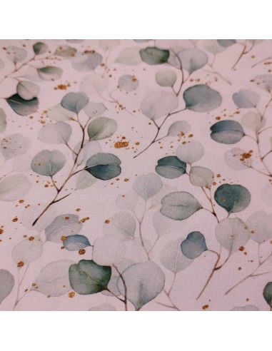 Tissu viscose aquarelle eucalyptus - drapé top jupe fluide - Tissus Habillement au mètre