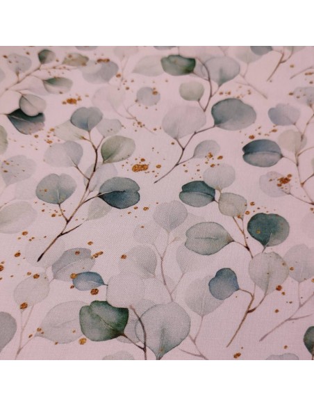 Tissu viscose aquarelle eucalyptus - drapé top jupe fluide - Tissus Habillement au mètre