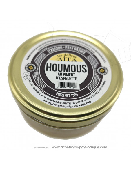 Houmous au piment d'Espelette délices d'aita itxassou - epicerie fine - plat cuisiné conserve aperitif basque