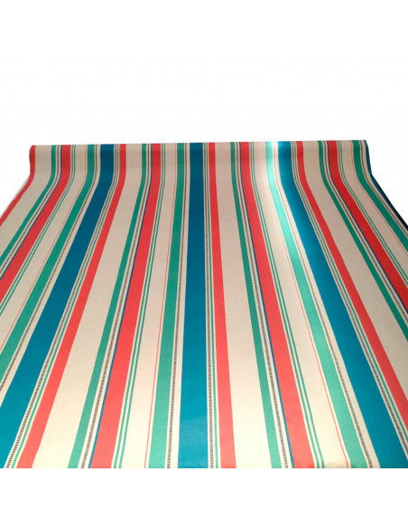 Nappes en Toile enduite rayures traditionnelle Basque - art de la table - tissu ameublement au mètre