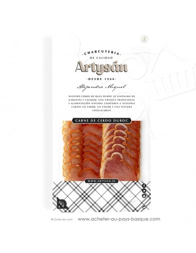 La charcuterie Espagnole un incontournable de l'apéro : lomo seché filet mignon de porc DUROC sous vide en tranche