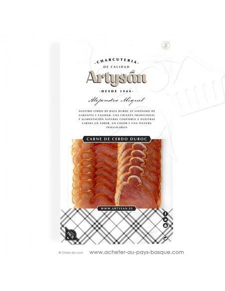 La charcuterie Espagnole un incontournable de l'apéro : lomo seché filet mignon de porc DUROC sous vide en tranche