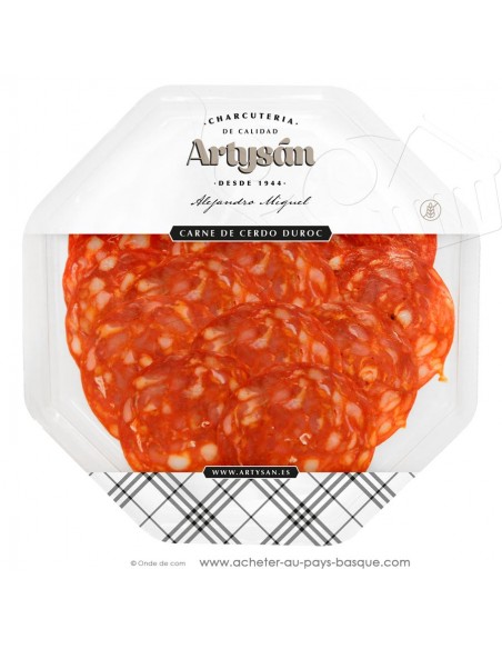 Assiette de dégustation de tranche fine de Chorizo Extra Doux Duroc -100g