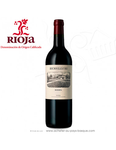 Vin rouge Espagnol appellation d'origine contrôlé D.O.Ca RIOJA :Remelluri  réserve - vin espagnol - produit epicerie espagnole