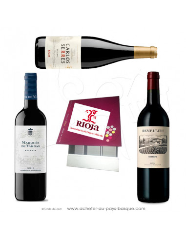 Le trio Sélection vin Espagnol Rioja Reserva : Coffret Cadeau à offrir