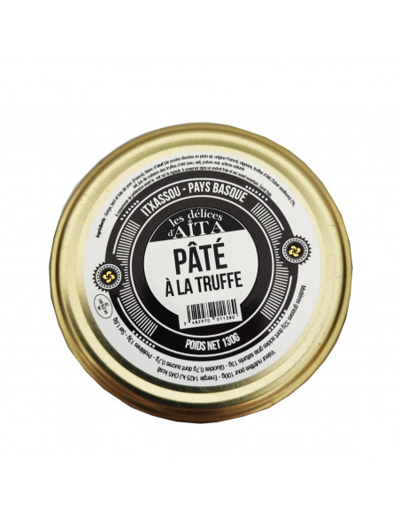 Pâté à la truffe d'été 130g les délices d'aita itxassou - epicerie fine - plat cuisiné conserve basque