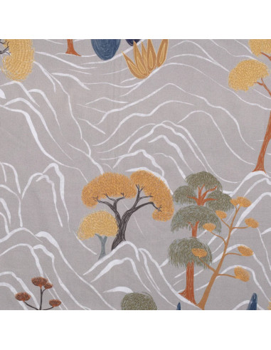 Tissu Toile coton ameublement beautiful montagne lin Thevenon - tissus ameublement Biarritz - rideaux coussin sièges