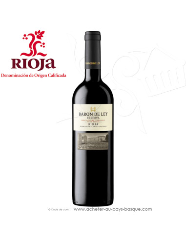 Vin rouge appellation d'origine contrôlé D.O.Ca RIOJA : Baron de Ley Reserva - 750 ml  - vin espagnol