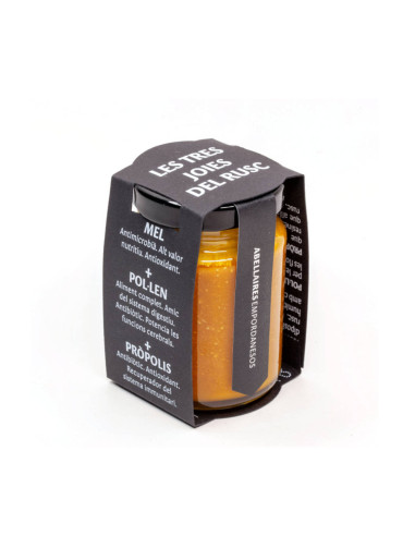 Petit pot Miel pollen propolis 125gr - epicerie fine espagnole - santé bien être nutrition