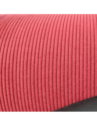 Tissu rouge velours côtelé grosses cotes 140 cm - Tissus Ameublement au mètre pour chaise rideaux canapé fauteuil biarritz