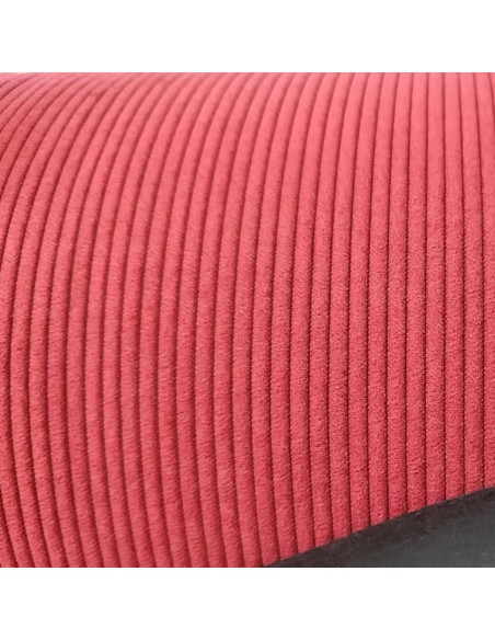 Tissu rouge velours côtelé grosses cotes 140 cm - Tissus Ameublement au mètre pour chaise rideaux canapé fauteuil biarritz
