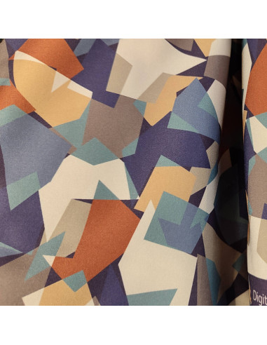 Softshell imperméable graphique poppy tissu déperlant oeko-tex envers polaire noire - tissu habillement - Dock Biarritz