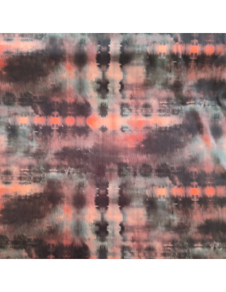 Tissu velours stretch tie dye effet brillant - tissus habillement au mètre Biarritz - vêtement sur mesure