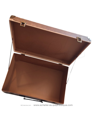Valise vintage vide en carton - coffret cadeau ouverte