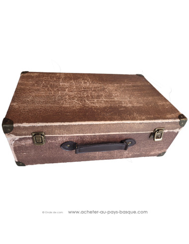 Valise vintage vide en carton - coffret cadeau fermée